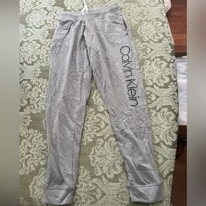 Light gray CK sleepwear joggers